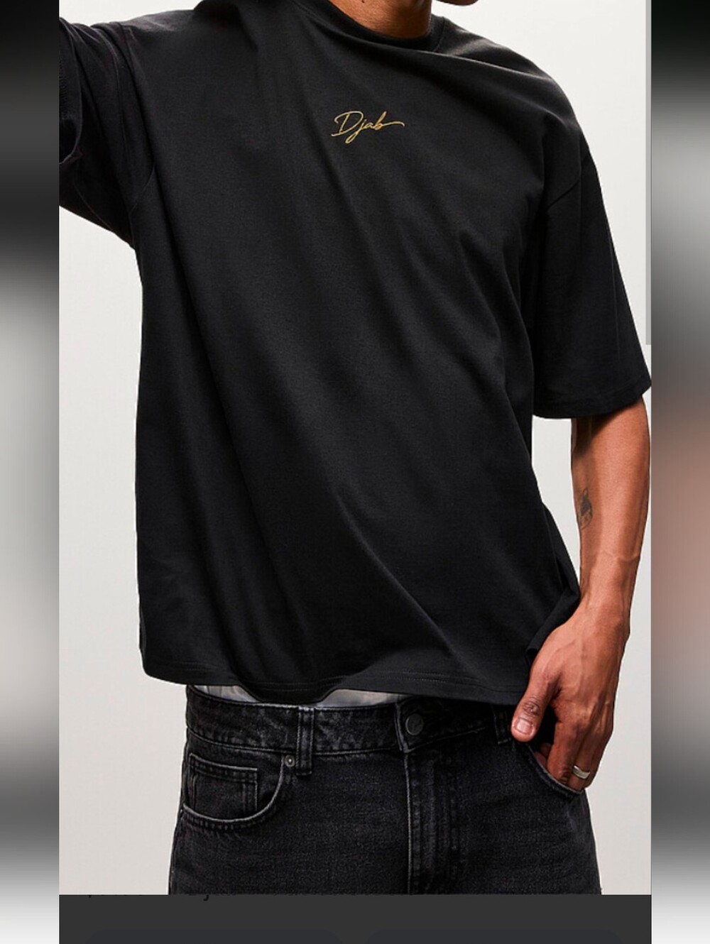 Simons Djab Men's Oversized Organic Cotton T-shirt Dark Brown Size Medium
